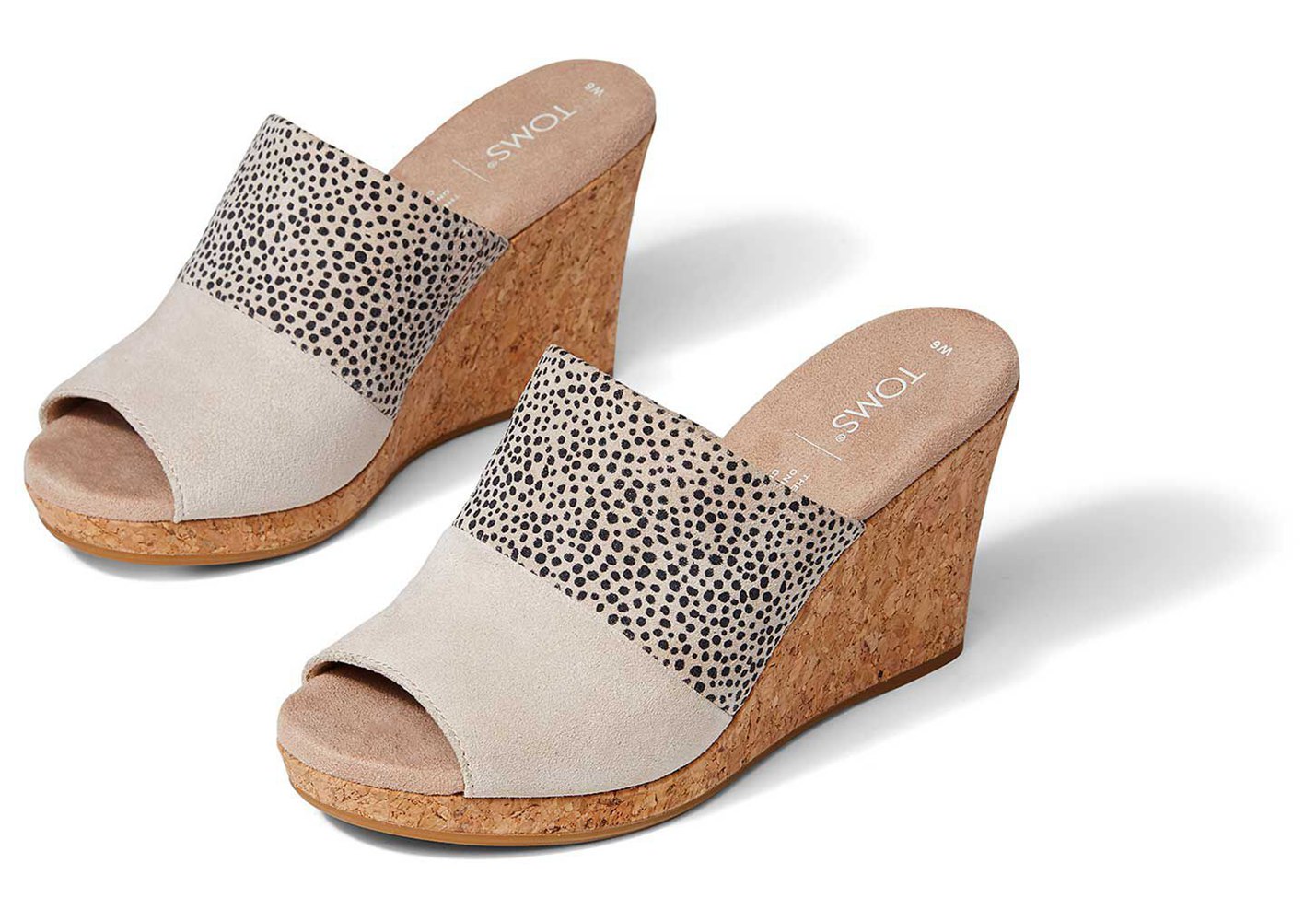 Toms Wedge Damskie Beżowe - Monica Mule Heel - 97NPOZXQW